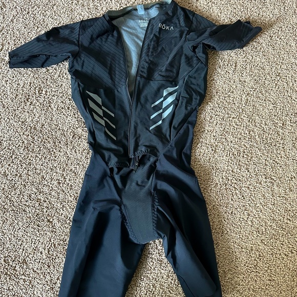 Tri Gear Sparx En Elite Aero Short Sleeve Triathlon Suit Skinsuit Tea Tri Suit Ironman Tri Suit